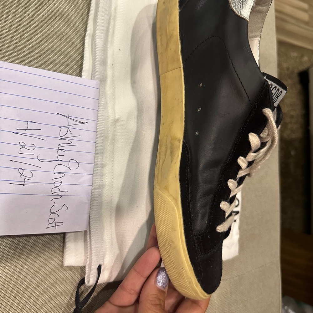 Golden Goose Super-Star size 40 EUC Black/Silver - Picture 5 of 12